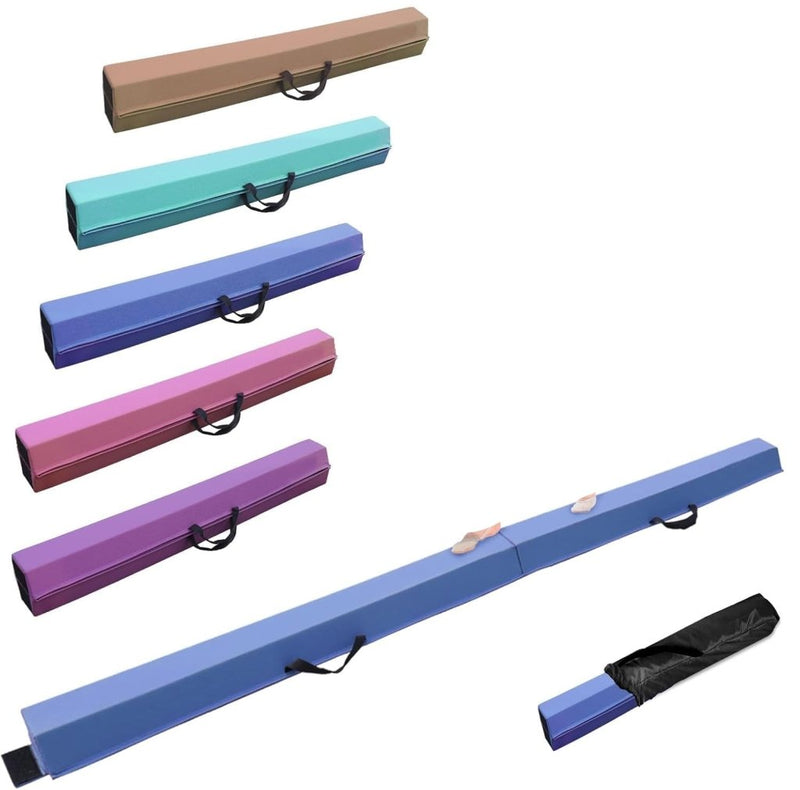 Load image into Gallery viewer, Opvouwbare evenwichtsbalk voor kinderen 240/270/300 cm – PU-leer – balanstraining – turnen - happygetfit.com
