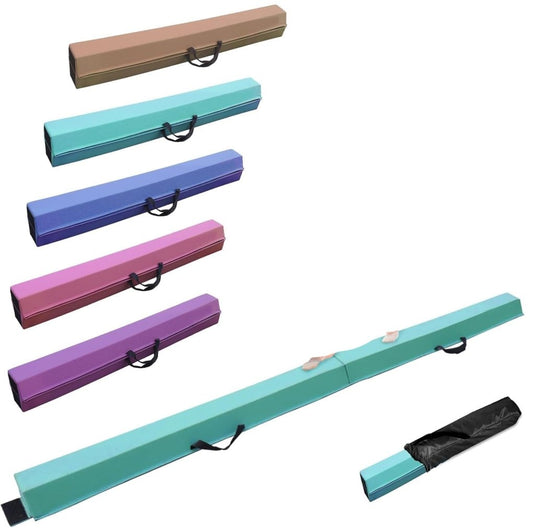Opvouwbare evenwichtsbalk voor kinderen 240/270/300 cm – PU-leer – balanstraining – turnen - happygetfit.com