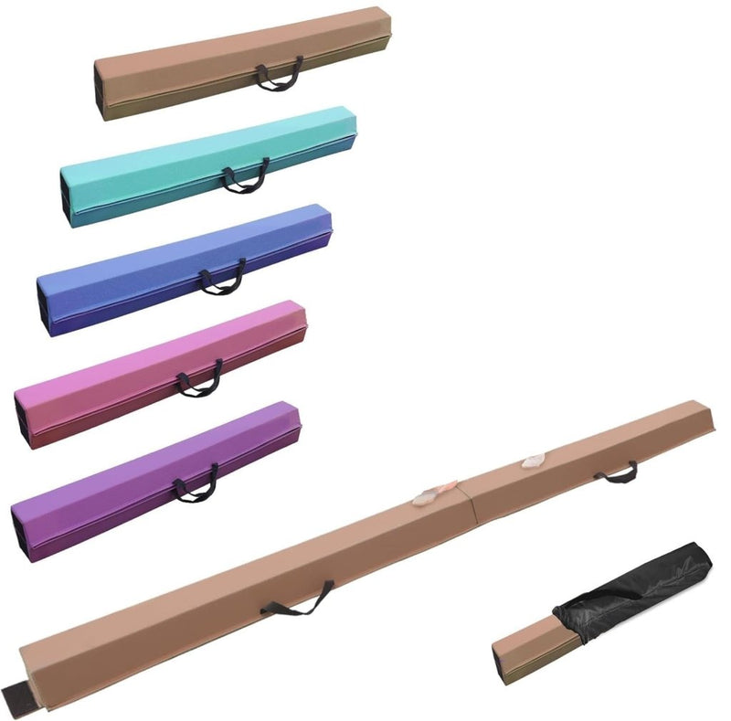 Load image into Gallery viewer, Opvouwbare evenwichtsbalk voor kinderen 240/270/300 cm – PU-leer – balanstraining – turnen - happygetfit.com
