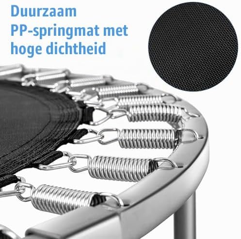 Laad afbeelding in Galerijviewer, Opvouwbare mini trampoline 97 cm met 32 veren tot 150 kg – fitnesstrampoline – rebounder - happygetfit.com
