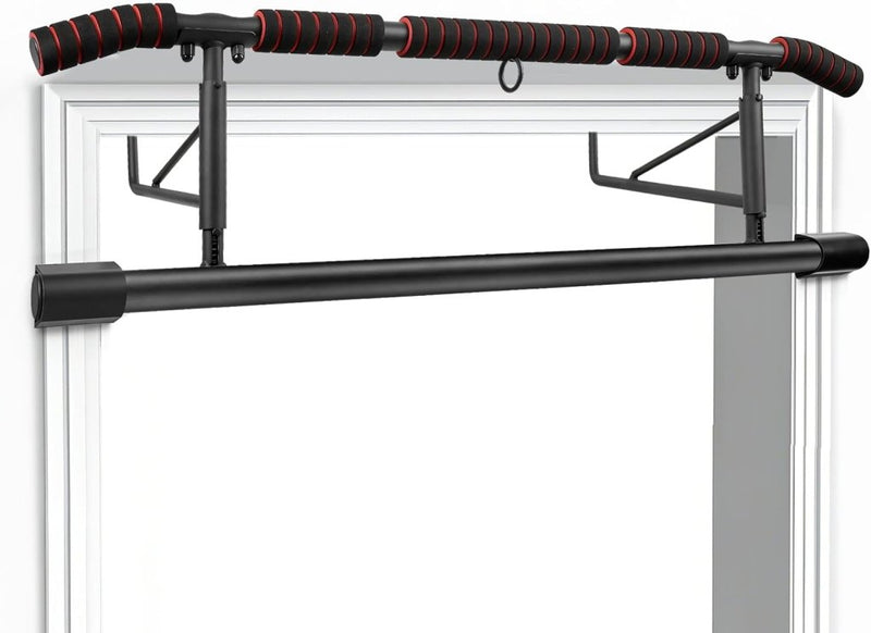 Laad afbeelding in Galerijviewer, Opvouwbare optrekstang voor deurkozijn 69-92 cm zonder boren – pull-up bar – krachttraining - happygetfit.com
