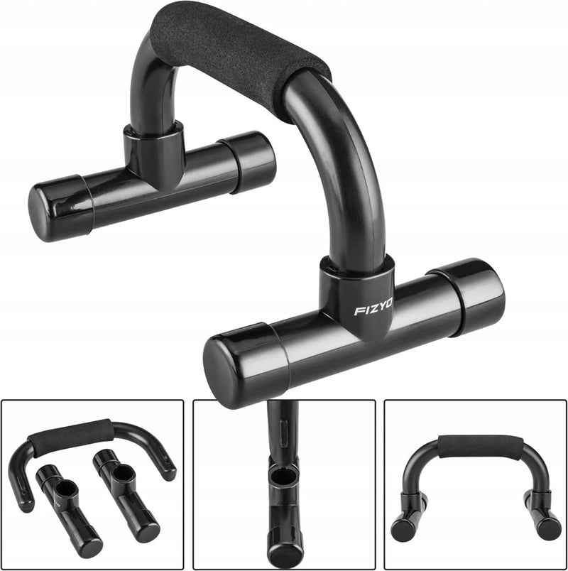 Załaduj obraz do przeglądarki galerii, Opvouwbare push-up bars 2 stuks met schuimhandgrepen tot 200 kg – parallettes – calisthenics - happygetfit.com
