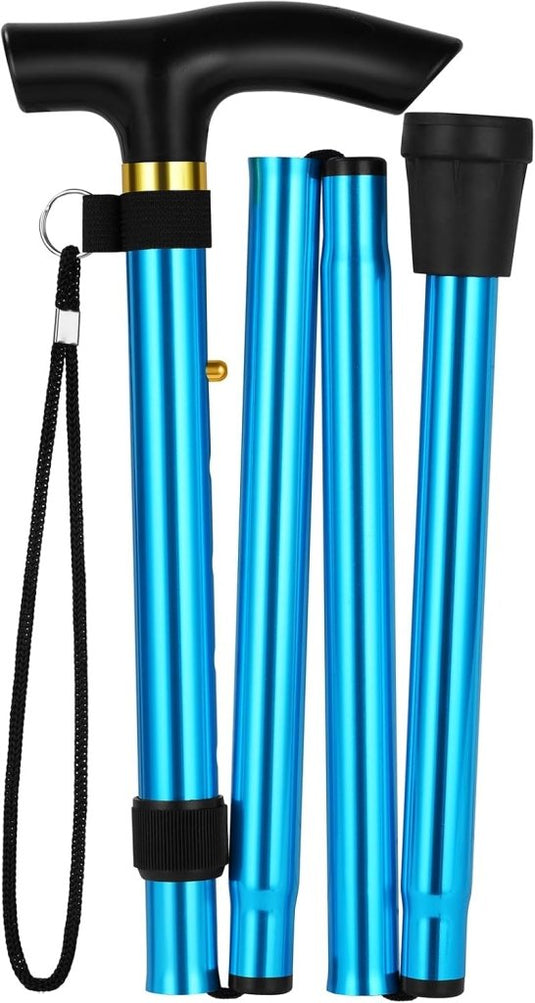 Opvouwbare wandelstok van aluminium met 5 verstelbare hoogtes van 85 tot 95 cm – wandelhulp – loophulpmiddel - happygetfit.com