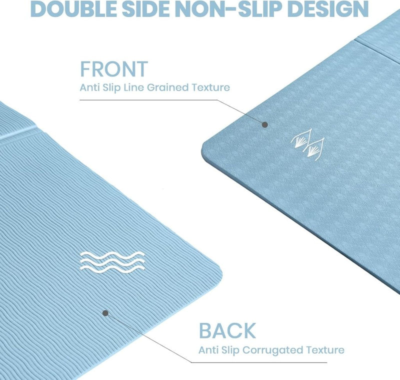 Laad afbeelding in Galerijviewer, Opvouwbare yogamat TPE antislip 6 mm - happygetfit.com
