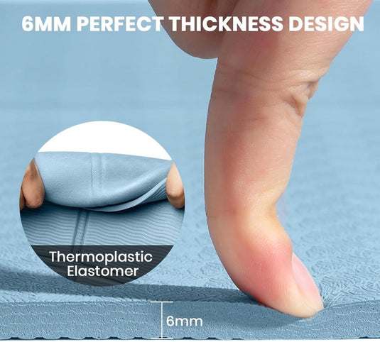 Opvouwbare yogamat TPE antislip 6 mm - happygetfit.com