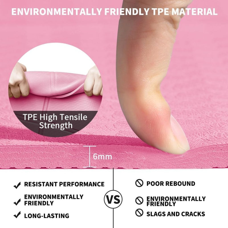 Laad afbeelding in Galerijviewer, Opvouwbare yogamat TPE antislip 6 mm - happygetfit.com
