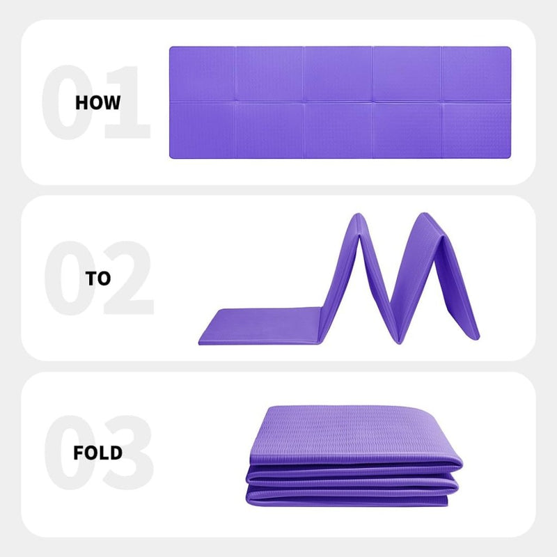 Laad afbeelding in Galerijviewer, Opvouwbare yogamat TPE antislip 6 mm - happygetfit.com
