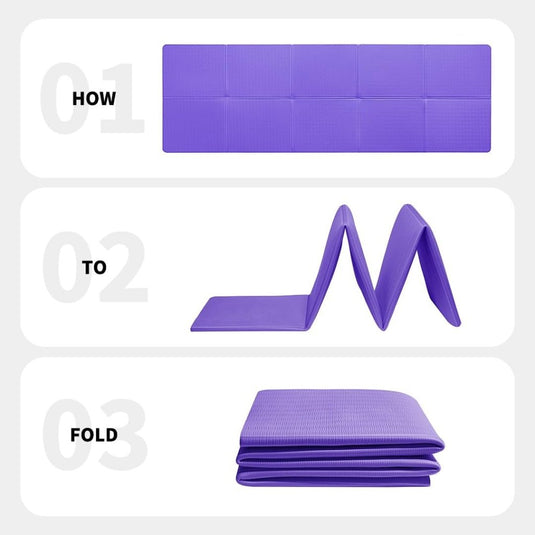 Opvouwbare yogamat TPE antislip 6 mm - happygetfit.com