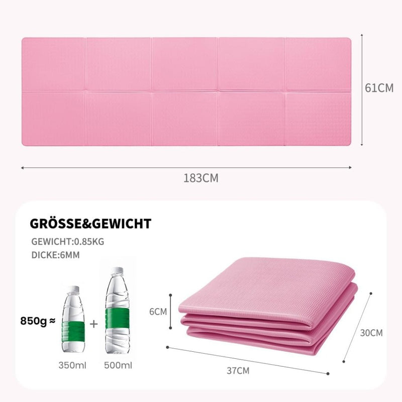 Laad afbeelding in Galerijviewer, Opvouwbare yogamat TPE antislip 6 mm - happygetfit.com
