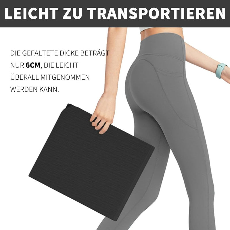 Laad afbeelding in Galerijviewer, Opvouwbare yogamat TPE antislip 6 mm blauw - happygetfit.com
