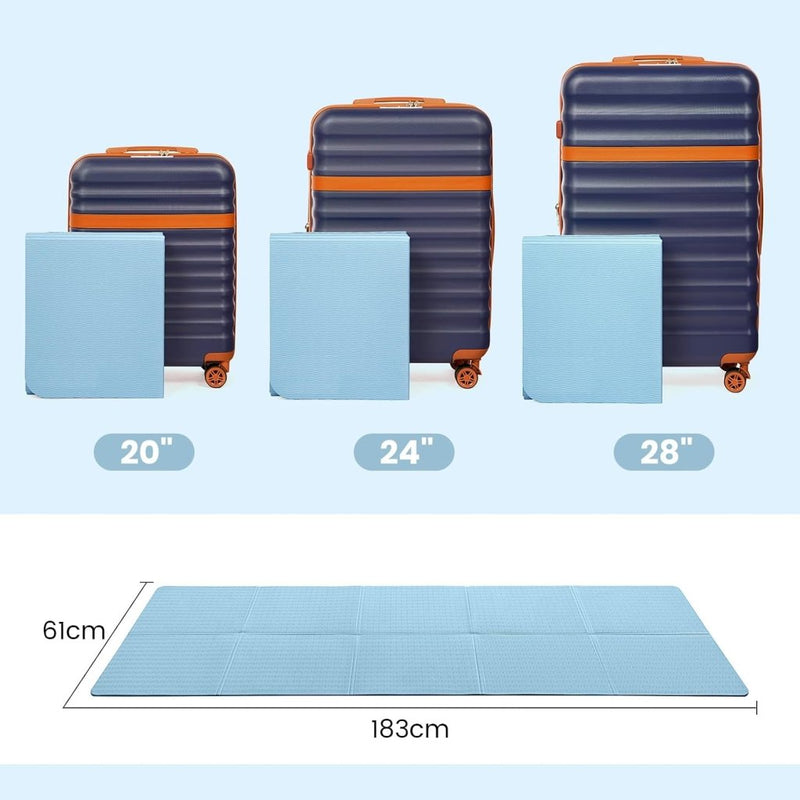 Laad afbeelding in Galerijviewer, Opvouwbare yogamat TPE antislip 6 mm blauw - happygetfit.com
