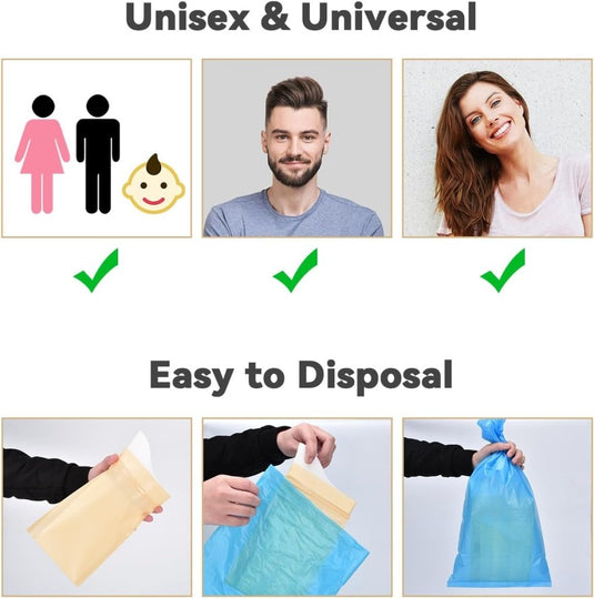 OTraki Wegwerp urinezakken voor reizen, 8+8 stuks draagbare urinaal voor mannen gel urinezakken braakzakjes, reis urinaals voor kamperen, files, plaszakken voor mannen, vrouwen, zwangere patiënten - happygetfit.com
