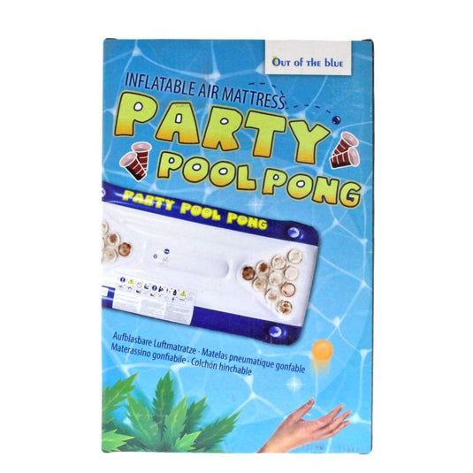 Out of the Blue 91/4025 Air Bed Pool Pong Game Approx. 152 x 76 x 15 cm, including 20 plastic cups and 2 Ping Pong balls, gift boxed - happygetfit.com
