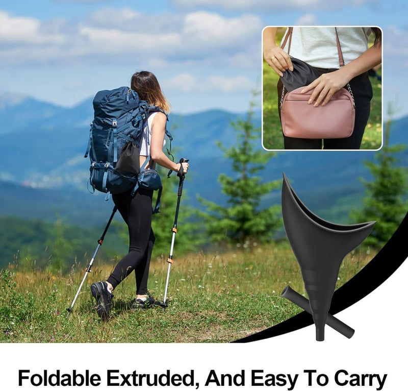 Laad afbeelding in Galerijviewer, Ouwelijk urinoir reizen essentials vrouwelijk urineren apparaat camping accessoires, draagbare urinoir siliconen plastrechter voor vrouwen, herbruikbare outdoor wandelen camping toilet gadgets - happygetfit.com
