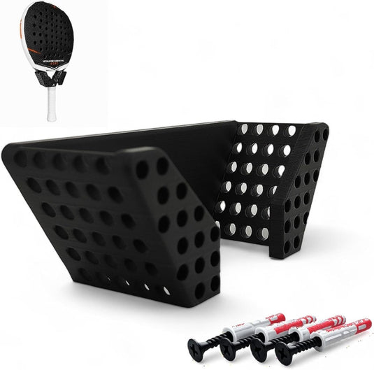 Padel racket muurbeugel set zwart - happygetfit.com