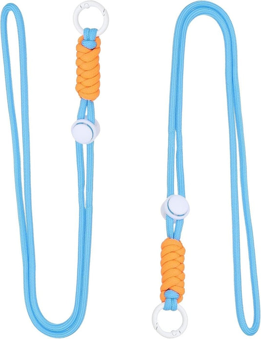 Paracord lanyards 2 stuks met sleutelring en clip – gevlochten sleutelkoord – outdoor accessoires - happygetfit.com
