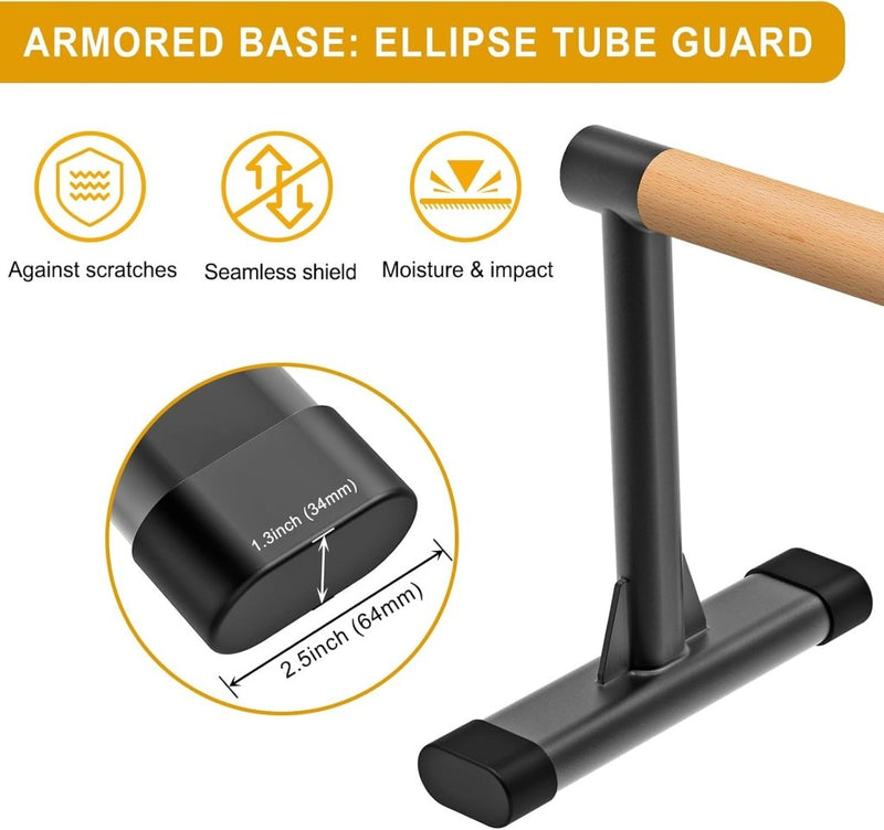 Załaduj obraz do przeglądarki galerii, Parallettes met beukenhouten handgrepen en stalen frame tot 272 kg – push-up bars – calisthenics - happygetfit.com
