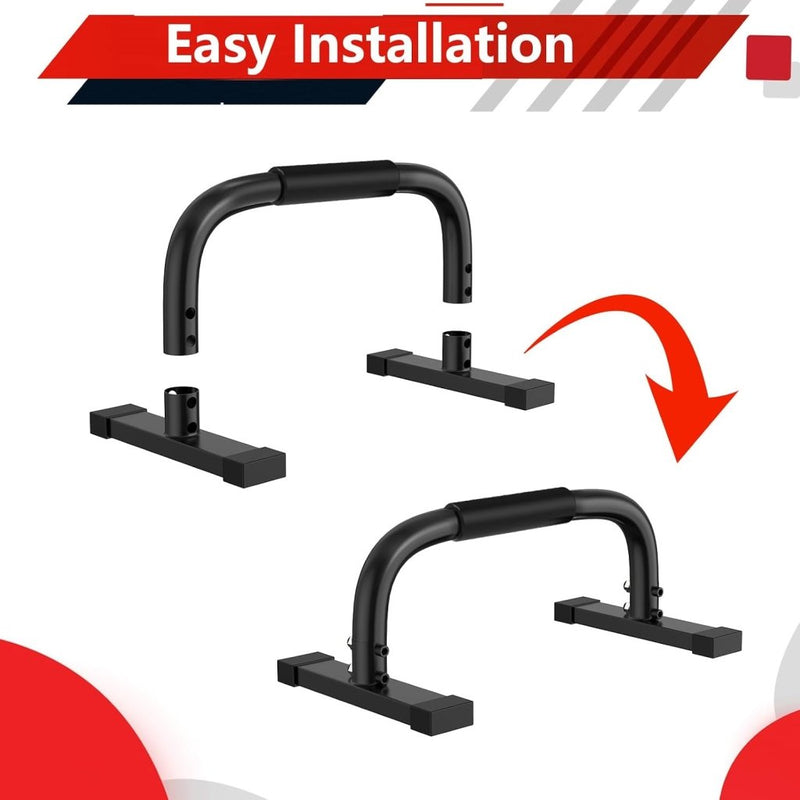 Załaduj obraz do przeglądarki galerii, Parallettes push-up bars van staal met antislip handgrepen tot 300 kg – calisthenics – opdruksteunen - happygetfit.com
