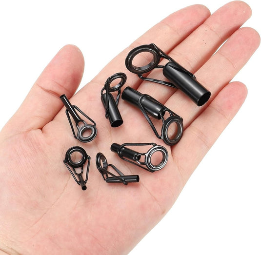 PATIKIL 1,6 - 4 mm, vishengel, reparatieset, 6 stuks, roestvrij staal, mast, ring, vervanging voor zout water, zoet water, perzik, zwart - happygetfit.com
