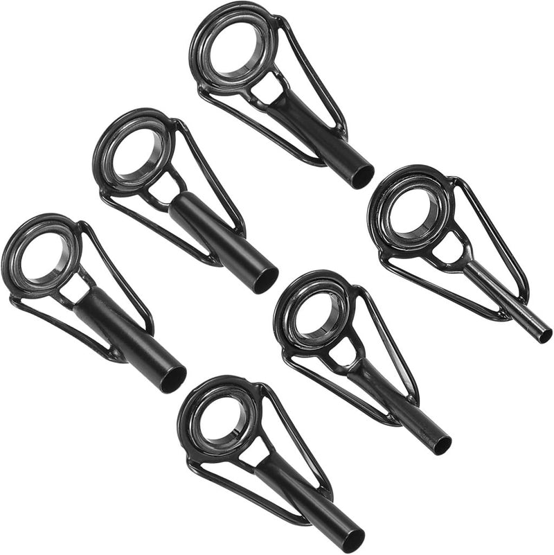 Laad afbeelding in Galerijviewer, PATIKIL 1,6 - 4 mm, vishengel, reparatieset, 6 stuks, roestvrij staal, mast, ring, vervanging voor zout water, zoet water, perzik, zwart - happygetfit.com
