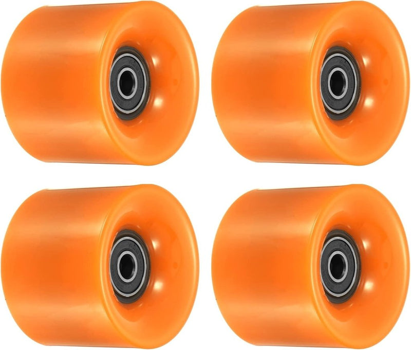 Load image into Gallery viewer, PATIKIL 60mm Longboard Wielen met Lagers ABEC-9, 4 Pack Straat Wielen voor Skateboards Cruiser Wiel Vervanging 80A, Oranje Zwart - happygetfit.com
