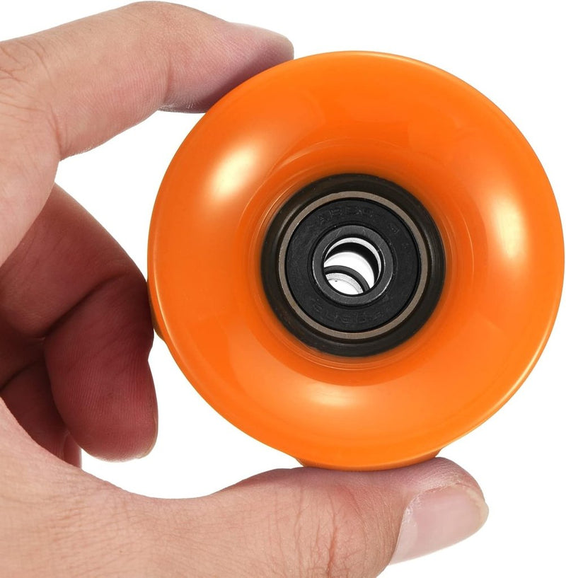 Load image into Gallery viewer, PATIKIL 60mm Longboard Wielen met Lagers ABEC-9, 4 Pack Straat Wielen voor Skateboards Cruiser Wiel Vervanging 80A, Oranje Zwart - happygetfit.com
