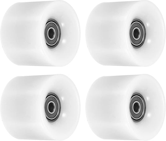 PATIKIL 60mm Longboard Wielen met Lagers ABEC-9, 4 Pack Straat Wielen voor Skateboards Cruiser Wiel Vervanging 80A, Wit Zwart - happygetfit.com