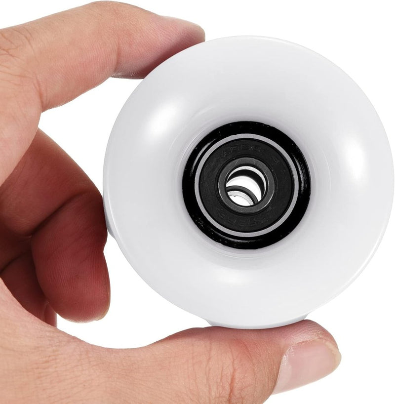 Load image into Gallery viewer, PATIKIL 60mm Longboard Wielen met Lagers ABEC-9, 4 Pack Straat Wielen voor Skateboards Cruiser Wiel Vervanging 80A, Wit Zwart - happygetfit.com
