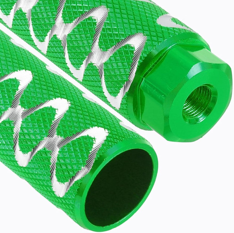 Laad afbeelding in Galerijviewer, PATIKIL Aluminiumlegering O-vorm fiets haringen fit 3/8 "assen, anti-slip lood voet fiets haringen achterbank staat voor BMX mountainbike fietsen achterste stuntharingen, groen - happygetfit.com
