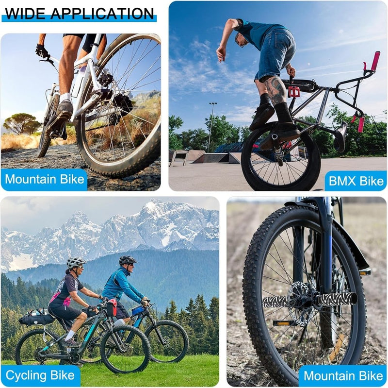 Laad afbeelding in Galerijviewer, PATIKIL Aluminiumlegering O-vorm fiets haringen fit 3/8 "assen, anti-slip lood voet fiets haringen achterbank staat voor BMX mountainbike fietsen achterste stuntharingen, groen - happygetfit.com

