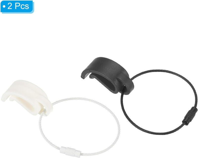 Load image into Gallery viewer, PATIKIL Flying Disc Clip met draadkabel, 2 stuks Sport Disk Hanger Haakhouder voor het Dragen Organiseren, Wit Zwart - happygetfit.com
