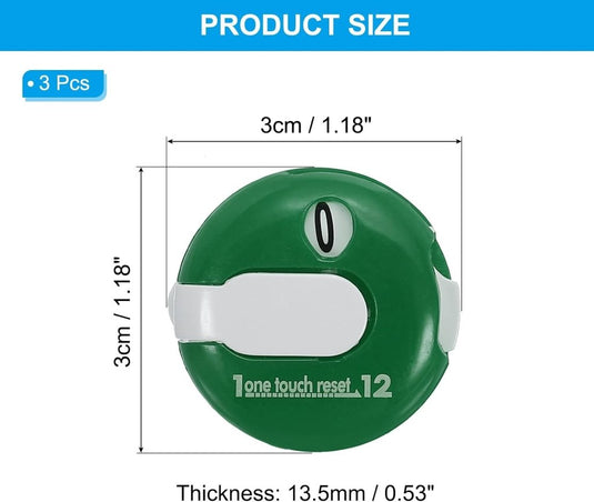 PATIKIL Golf Score Teller Mini Golf Shot Slag Bevestiging Teller Clicker Clip voor Golfers Handschoen Tas Hoed - happygetfit.com