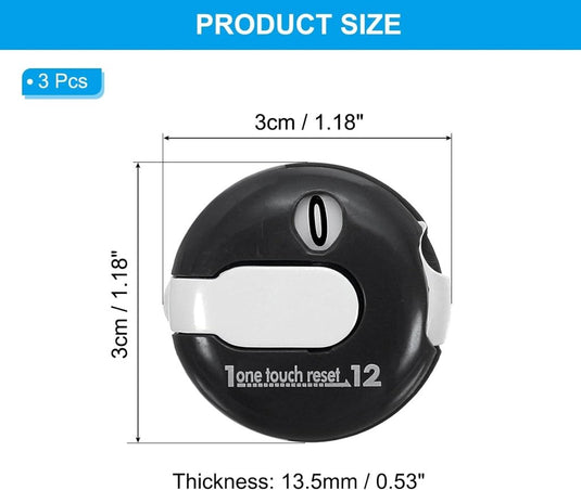 PATIKIL Golf Score Teller Mini Golf Shot Slag Bevestiging Teller Clicker Clip voor Golfers Handschoen Tas Hoed - happygetfit.com