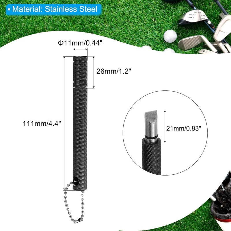 Laad afbeelding in Galerijviewer, PATIKIL Golfclub groefslijper, golfclubslijpers re-groefgereedschap en reiniger voor mannen U &amp; V-groeven wiggen ijzers genereren optimale rugspin, zwart - happygetfit.com
