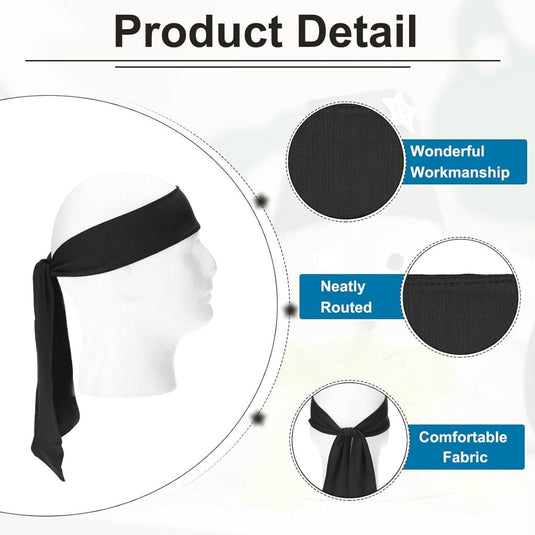 PATIKIL Hoofdbanden Hoofdbanden, Ninja Karate Hoofdband Verstelbare Sport Tie Zweetafvoerende Workout Hoofdband - happygetfit.com