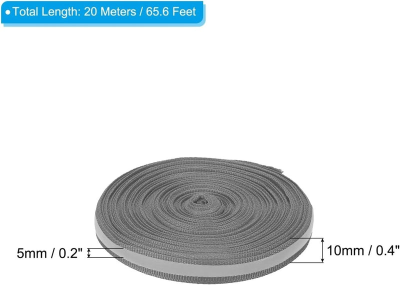 Laad afbeelding in Galerijviewer, PATIKIL Reflecterende banden, strepen, 10 mm x 22 m, hoge zichtbaarheid, reflecterende banden, opgenaaid, knutselen, waarschuwing, veiligheid, stof, riem voor kleding, regenjassen, donkergrijs - happygetfit.com
