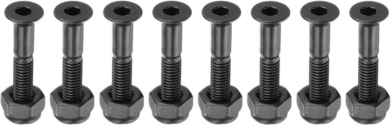 Load image into Gallery viewer, PATIKIL Skateboard Hardware Kit 1 inch, 8 stuks Carbon Steel Grade 8.8 Montage Schroeven Bouten Moeren Set voor Skateboard Cruiser, Zwart - happygetfit.com

