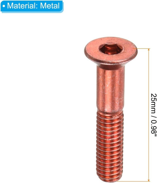 PATIKIL Skateboard Hardware Kit, 1 inch Bevestigingsschroeven Hex Head Bouten Moeren Set met Sleutel voor Longboard Cruiser, Verschillende Kleuren - happygetfit.com