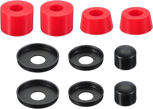 PATIKIL Skateboardbussen, 90A PU Longboard Truck Rebuild Kit Bussen Ringen Pivot Cups voor Outdoor Skateboard Onderdelen, Rood - happygetfit.com