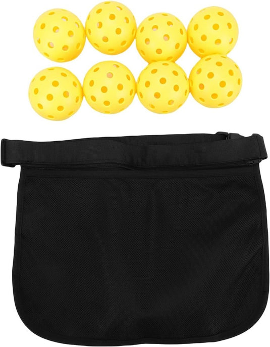 Pickleball ballen 8 stuks met 40 gaten en draagtas – pickleballs – trainingsballen - happygetfit.com