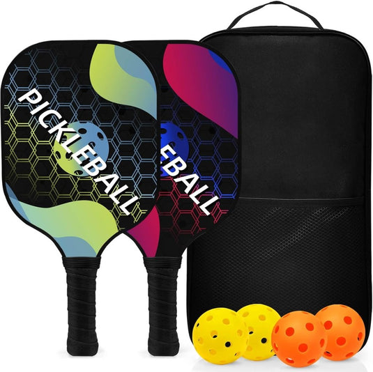 Pickleball set met 4 rackets en 4 ballen - happygetfit.com