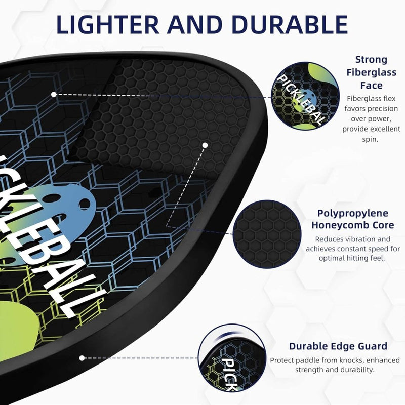 Load image into Gallery viewer, Pickleball set met 4 rackets en 4 ballen - happygetfit.com

