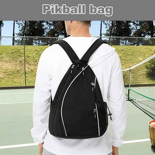 Pickleball tas met meerdere vakken zwart - happygetfit.com