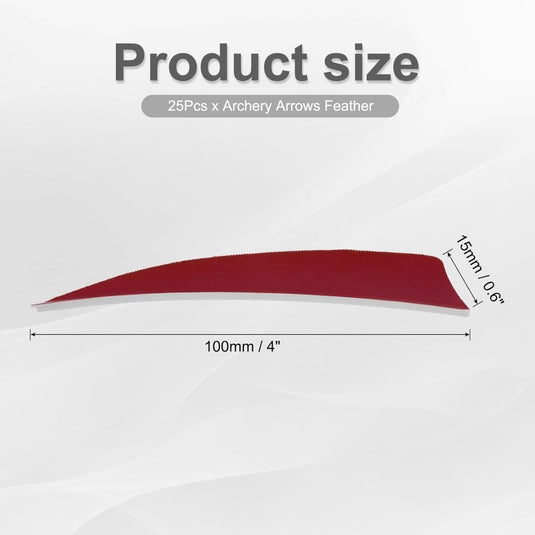 Pijlveren 25 stuks 100 mm van echte kalkoenveren – boogschiet fletching – reserveveren voor houten en carbon pijlen - happygetfit.com