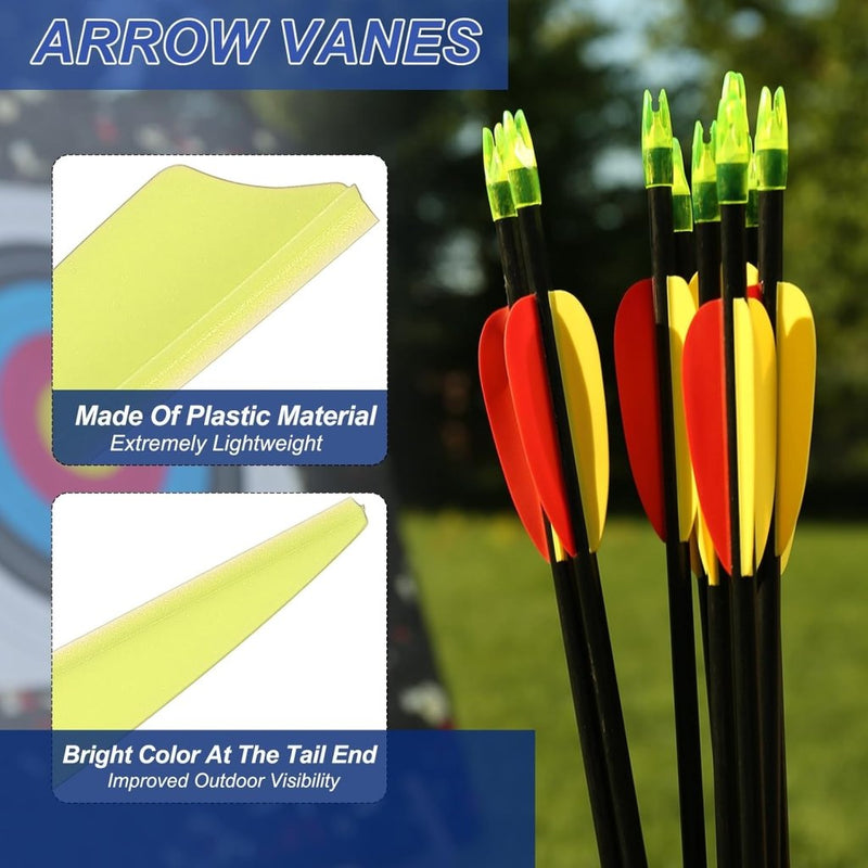 Carica l’immagine nel visualizzatore della galleria, Pijlveren 36 stuks 2,5 inch van kunststof – arrow vanes – boogschieten accessoires - happygetfit.com
