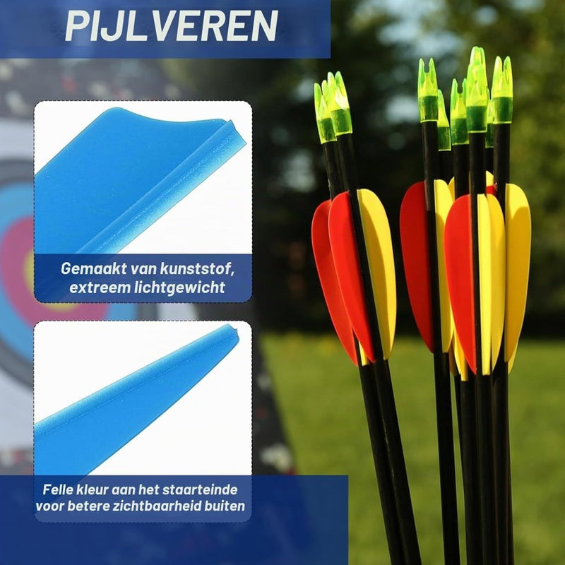 Carica l’immagine nel visualizzatore della galleria, Pijlveren 36 stuks 2,5 inch van kunststof – arrow vanes – boogschieten accessoires - happygetfit.com

