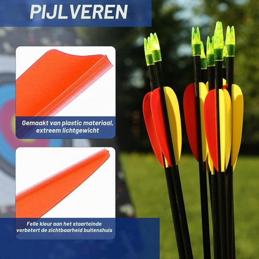 Pijlveren 36 stuks 2,5 inch van kunststof – arrow vanes – boogschieten accessoires - happygetfit.com