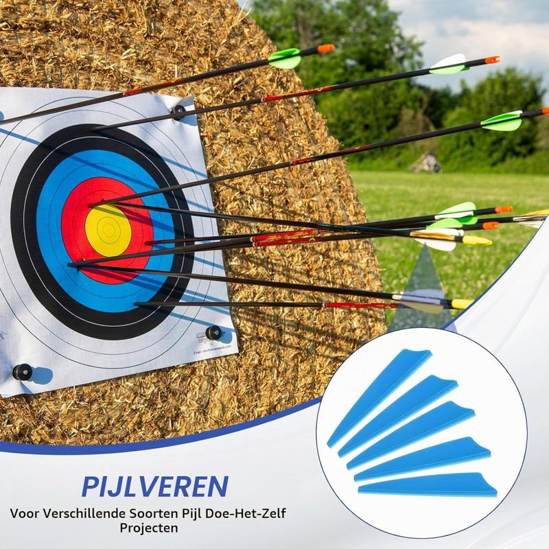 Laad afbeelding in Galerijviewer, Pijlveren 36 stuks 2,5 inch van kunststof – arrow vanes – boogschieten accessoires - happygetfit.com
