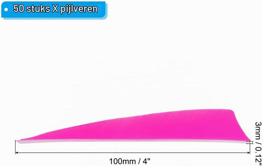 Pijlveren 50 stuks 4 inch van kalkoenveer – arrow fletching – boogschieten accessoires - happygetfit.com