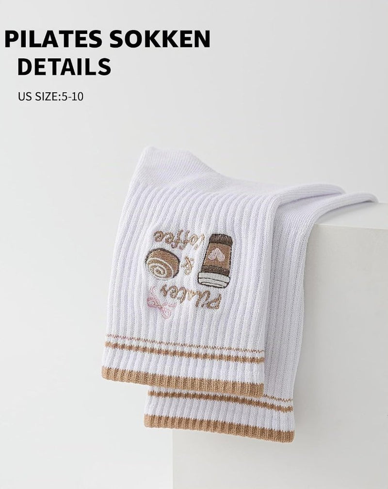 Carica immagine in Galleria Viewer, Pilates antislip sokken dames maat 36-40 met gripnoppen – yoga sokken – fitness sokken - happygetfit.com
